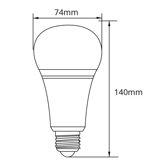 WLAN LED Lampe RGBWW 12 Watt E27 Fassung
