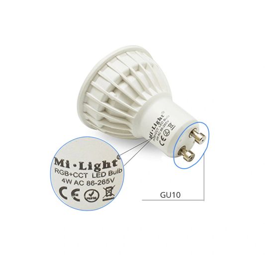 WLAN LED StrahlerRGBWW 4W GU10 Fassung