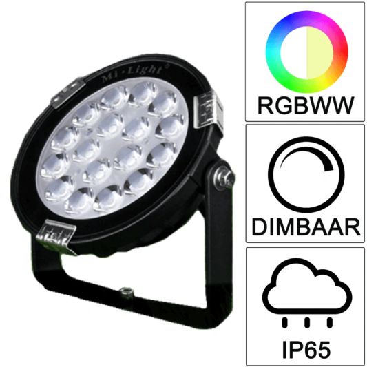 WLAN LED Gartenstrahler mit RGBWW Farben 9 Watt