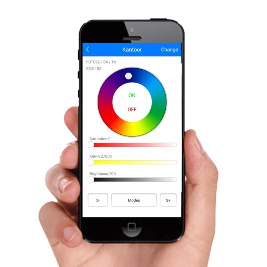 WLAN Set mit 1-4 RGBWW LED Einbaustrahler s downlight 15 Watt