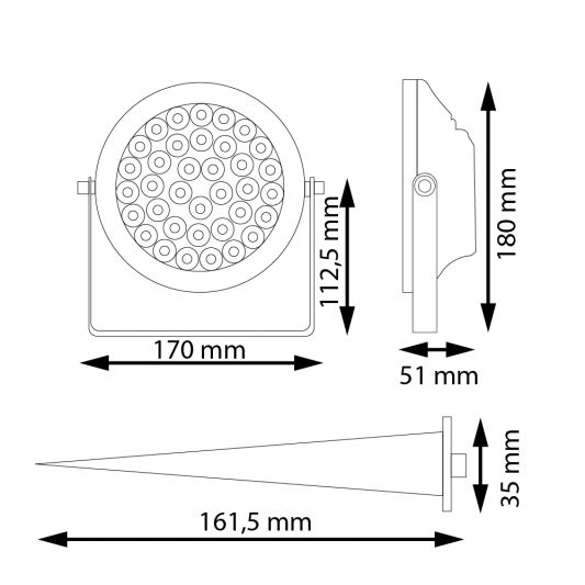 WLAN Set mit 1-4 RGBWW WLAN LED Gartenstrahler 15 Watt