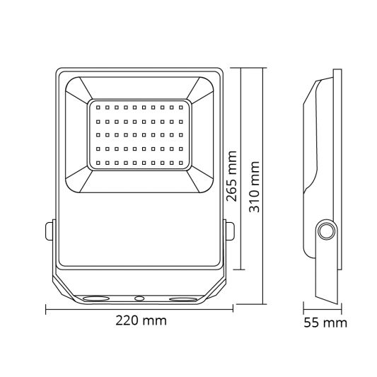 WLAN Set mit 1 bis 4 RGBWW LED Scheinwerfer 50 Watt mit WLAN Bedienung