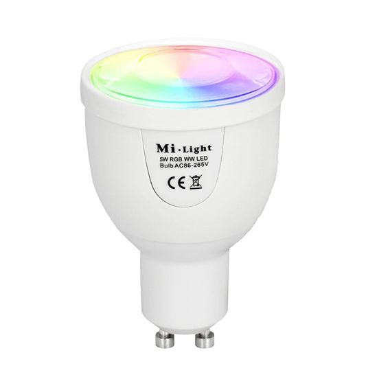WLAN Set mit 1 bis 4 RGBW LED Strahler 5W GU10 Fassung