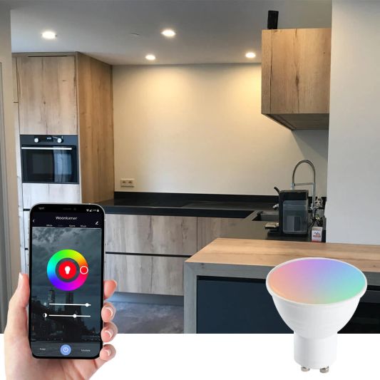 WiFi Smarter LED Spot 4 Watt – GU10 Fassung – RGB+CCT Multicolor und Weiß – Vorteilset mit 3 Stück