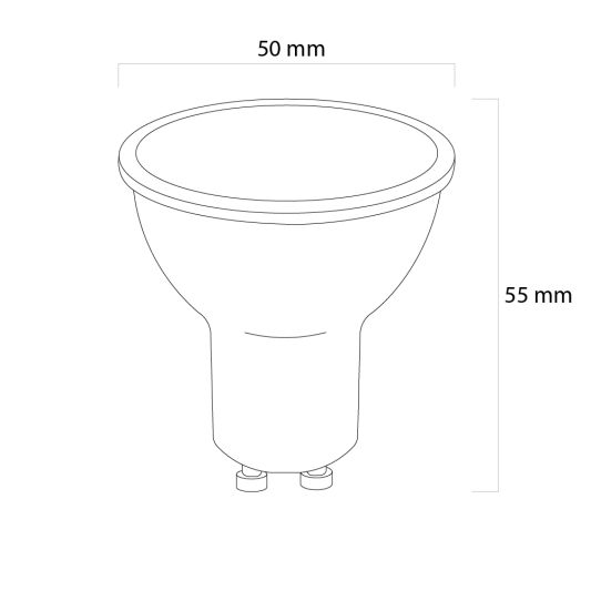 WiFi Smarter LED Spot 4 Watt – GU10 Fassung – RGB+CCT Multicolor und Weiß – Vorteilset mit 3 Stück