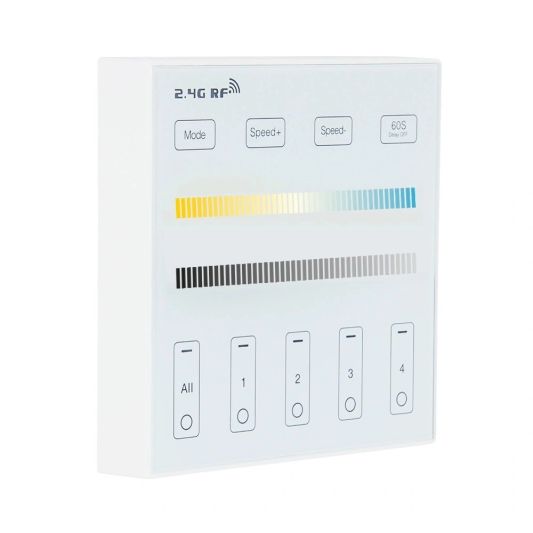 Wireless Milight Touch Wall Panel & WLAN Steuerung für Dual White LED -Streifen - Komplettes Set
