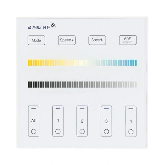 Wireless Milight Touch Wall Panel & WLAN Steuerung für weiße LED -Streifen - Komplettes Set