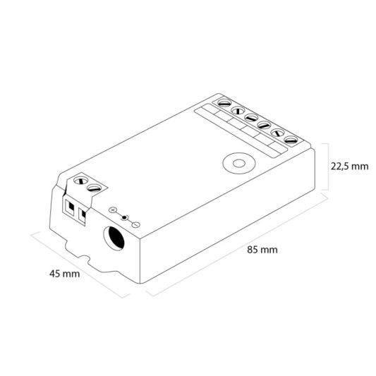 Wireless Touch Wanddimmer RGBWW Schwarz - komplett