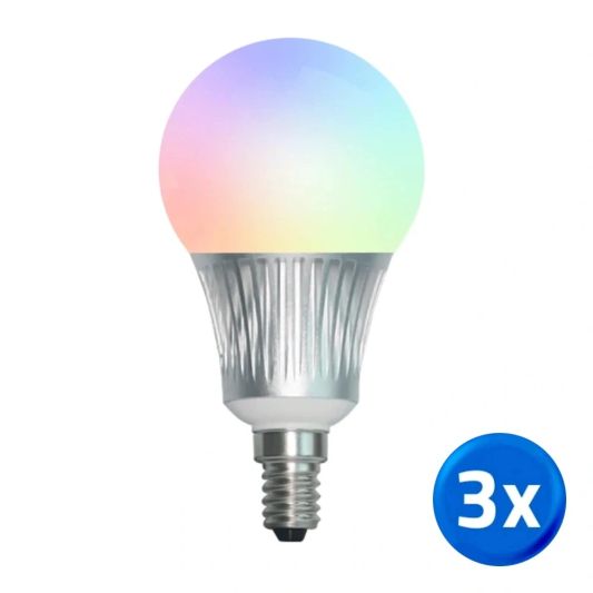 WLAN LED Lampe RGBW 5W E14 Fassung 3er-Vorteilsset