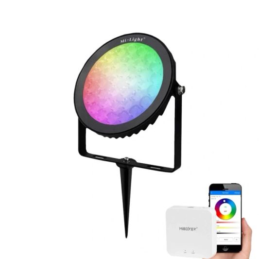 WLAN Set mit 1-4 RGBWW WLAN LED Gartenstrahler 15 Watt