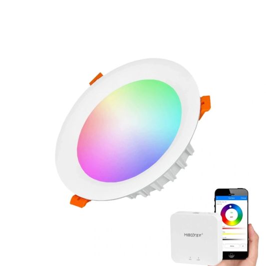 WLAN Set mit 1 bis 4 RGBWW LED Einbaustrahler 18 Watt