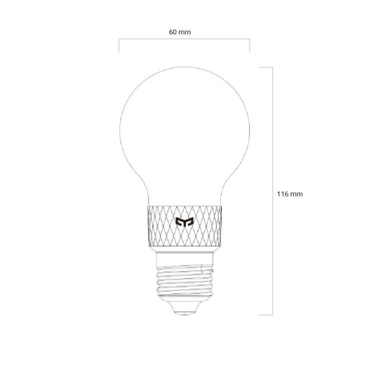 Yeelight Filament LED Lampe A60 – E27 Fassung – Warmweiß