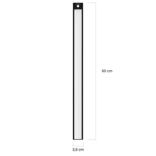 Yeelight Schrankbeleuchtung mit Sensor 60 cm – warmweißes Licht – wiederaufladbarer Akku - Vorteilsset mit 4 Stück
