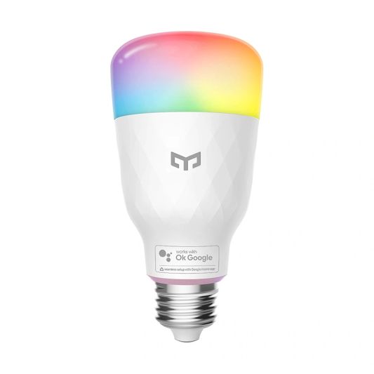 Yeelight Smarte LED Lampe mit E27 Fassung – Google Seamless – Warmweißes Licht