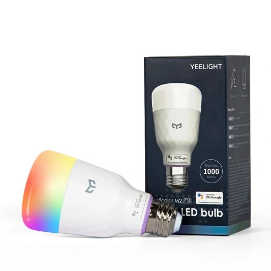 Yeelight Smarte LED Lampe mit E27 Fassung – Google Seamless – Warmweißes Licht