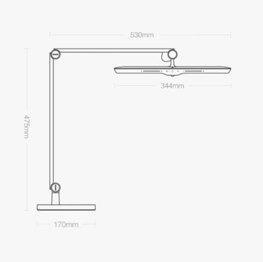 Yeelight Smarte Schreibtischlampe mit Standfuß und Lichtsensor – 12W, Warm- und Tageslichtweiß