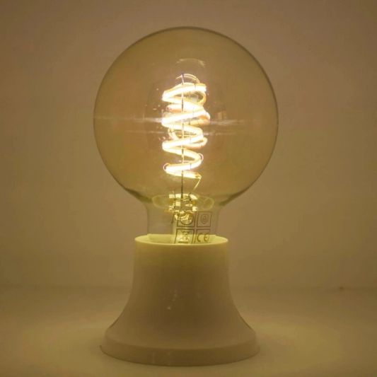 Zigbee E27 Spiral Filament Lampe Dual White G95 Bersteinfarbend - Vorteilsset von 3