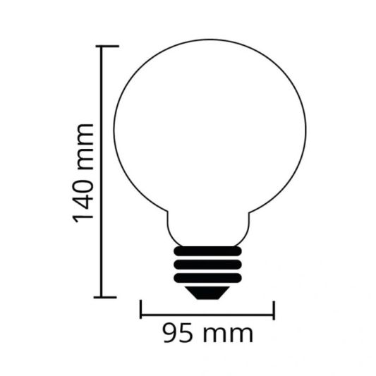 Zigbee E27 Spiral Filament Lampe Dual White G95 bersteinfarbend - Vorteilsset von 6