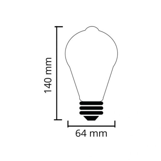 Zigbee E27 Spiral-Filamentlampe Dual White ST64 Bernstein