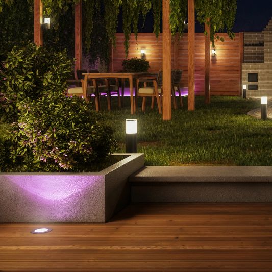 Zigbee Bodeneinbaustrahler für Außen 6W - Alle Farben und Weißtöne - Rund