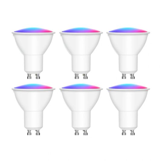 Zigbee -LED -Glühbirne RGBWW GU10 Anpassung - 5 Watt - Vourdeel Set von 6