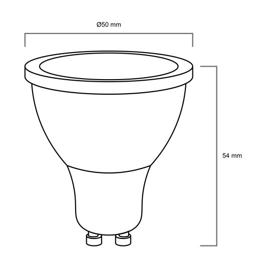 Zigbee -LED -Glühbirne RGBWW GU10 Anpassung - 5 Watt - Vourdeel Set von 6