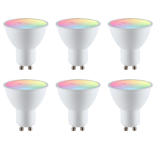Zigbee -LED -Glühbirne RGBWW GU10 Anpassung - 5 Watt - Vourdeel Set von 6