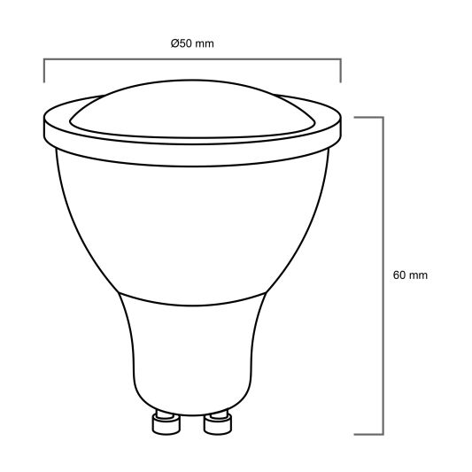 Zigbee LED Spot RGBWW GU10 Fassung - 5 Watt - Vorteilsset mit 3 Stück