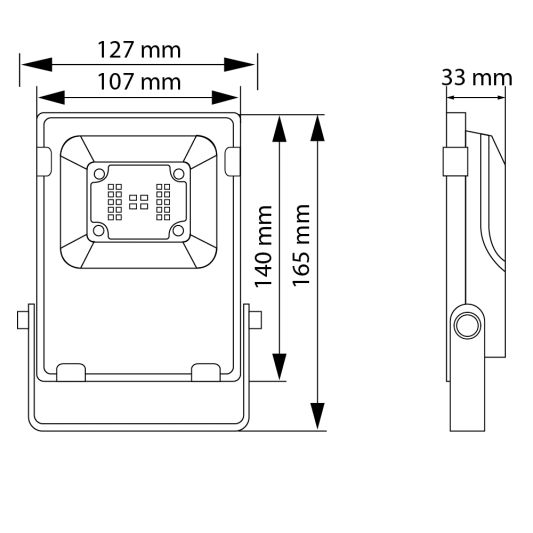 Zigbee RGBWW LED Scheinwerfer/ Baulampe 10 Watt IP65