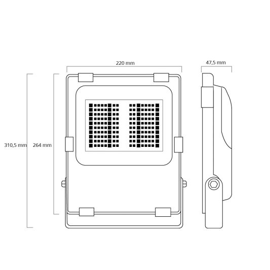 Zigbee RGBWW LED Scheinwerfer/ Baulampe 60 Watt IP65 - Hue erweiterbar
