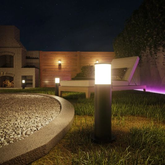Zigbee Standleuchte für den Außenbereich 9W - Alle Farben und Weißtöne - Rund