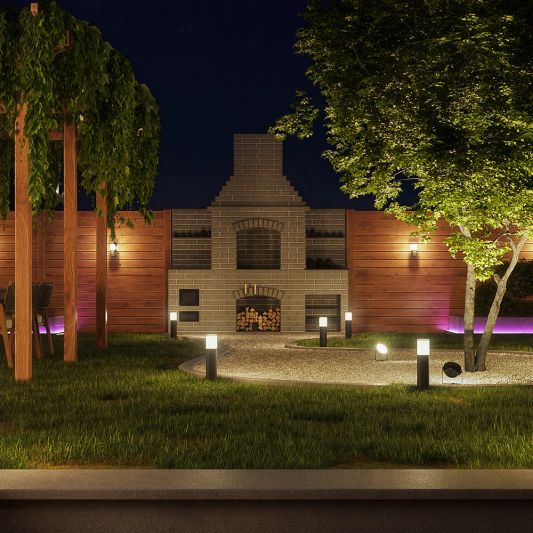 Zigbee Standleuchte für den Außenbereich 9W - Alle Farben und Weißtöne - Rund