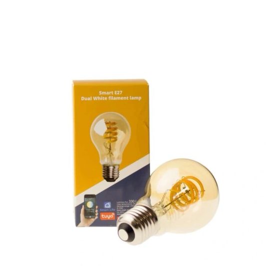 Zigbee Spiral-Filament LED Lampe 7W Bernstein - Dual White E27 Fassung - A60- Vorteilset von 3