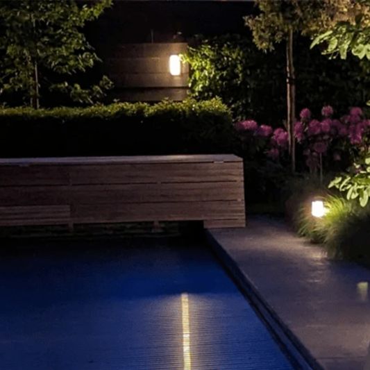 Zigbee Außenwandleuchte 9W - Alle Farben und Weißtöne - Gerade