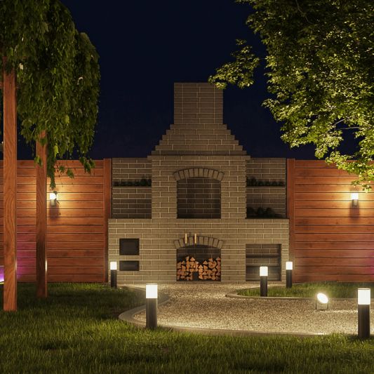 Zigbee Wandleuchte für den Außenbereich 9W - Alle Farben und Weißtöne - Rund