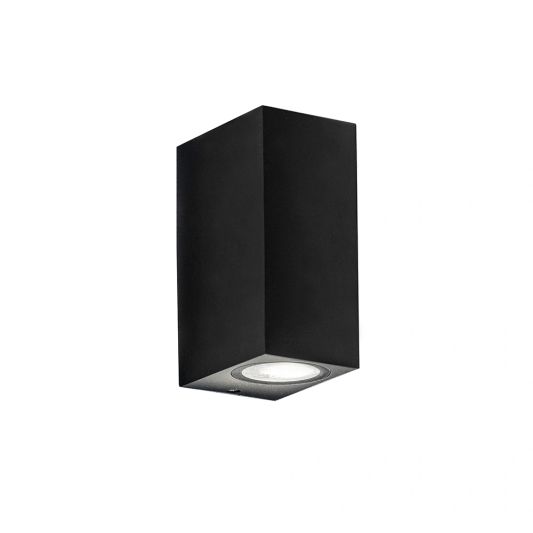 Schwarze up/down Wandleuchte für draußen mit Zigbee GU10 Strahler- Gerade