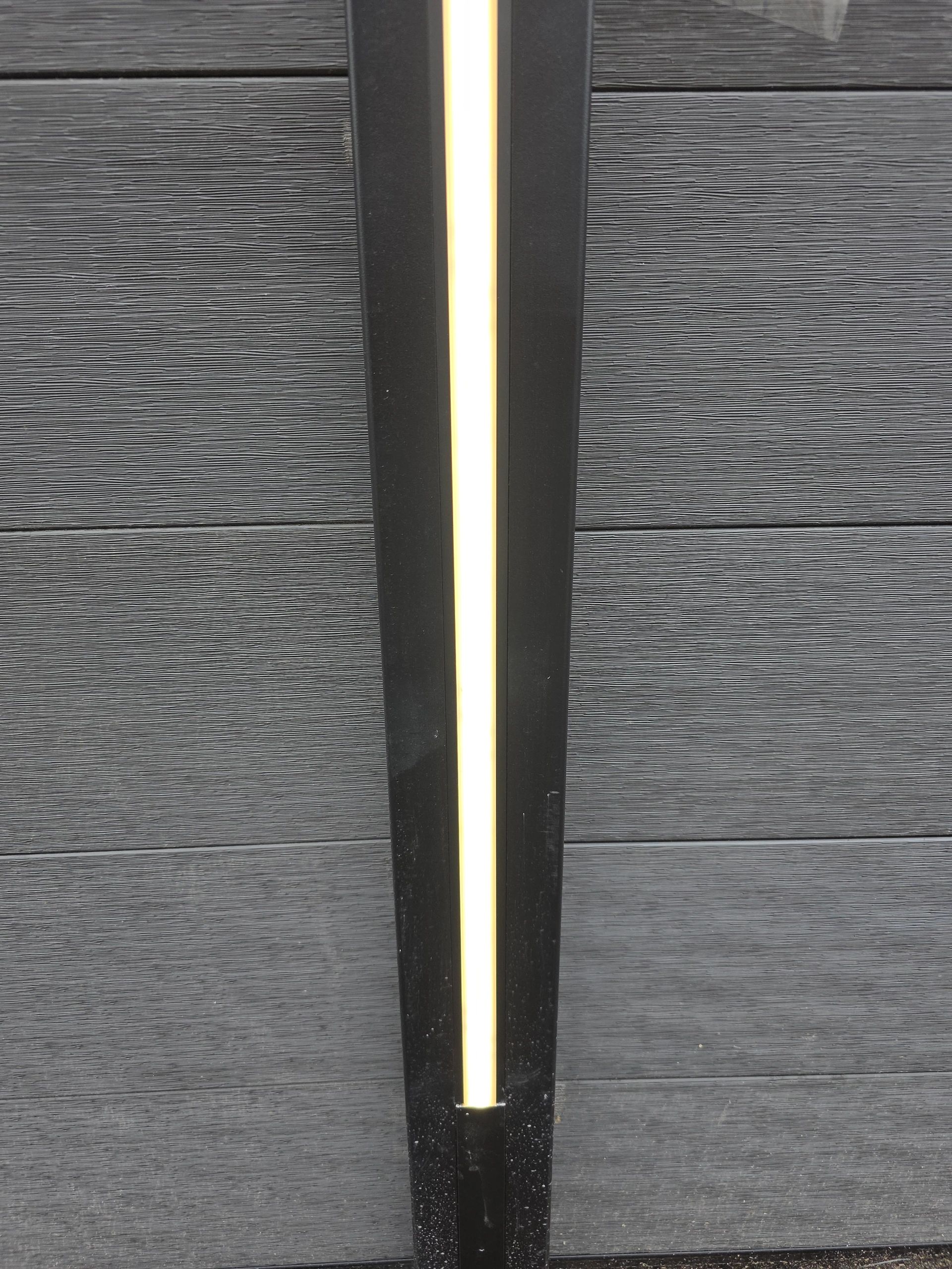 Aluminium LED Streifen Profil schwarz Einbau 1M Slim Line - 7 mm hoch - komplett mit AbschlusskAppe
