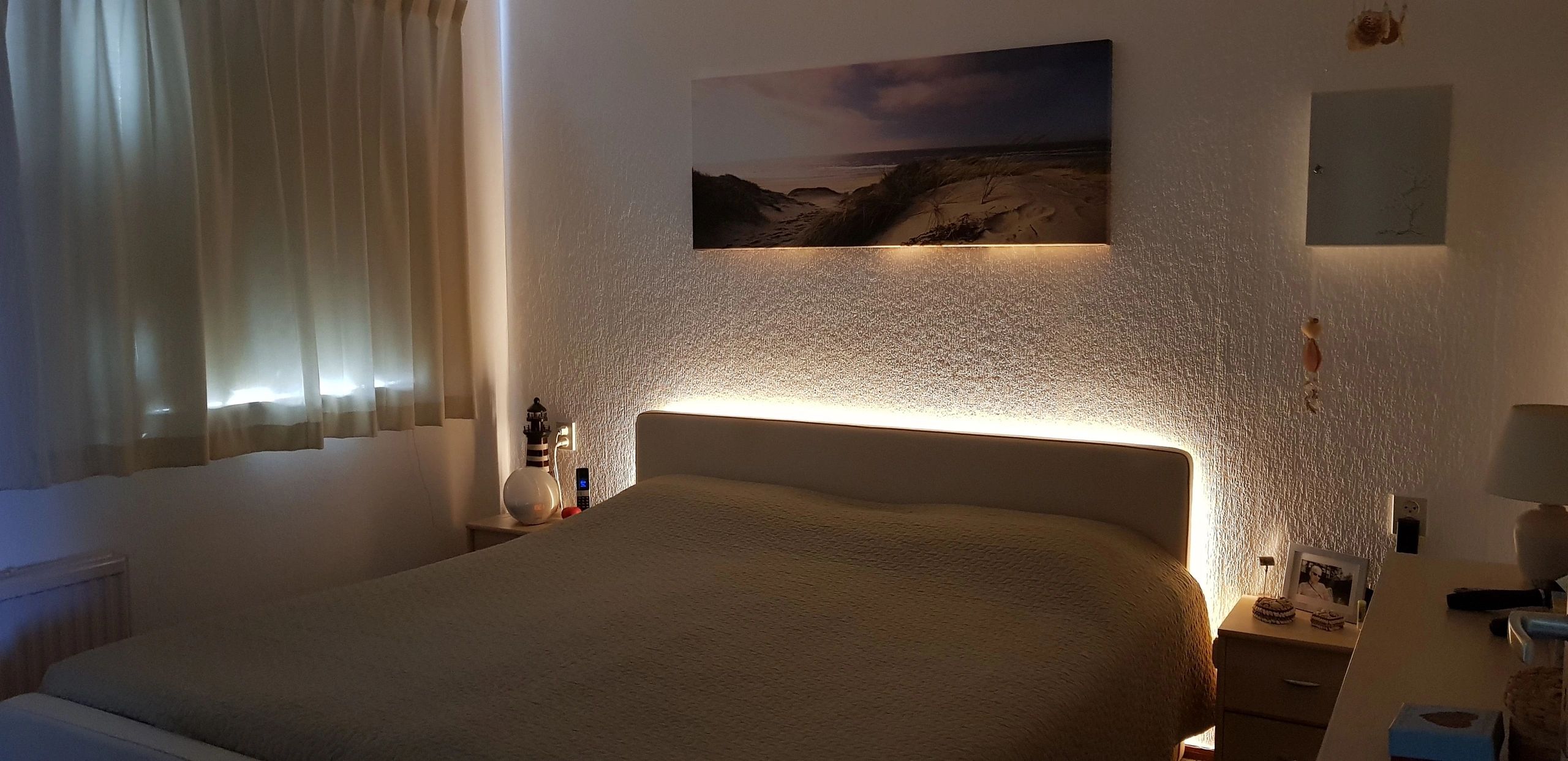 LED Streifen Aufbauprofil tiefes Modell - komplett mit Abschlusskappe 1,5 Meter 7 mm hoch