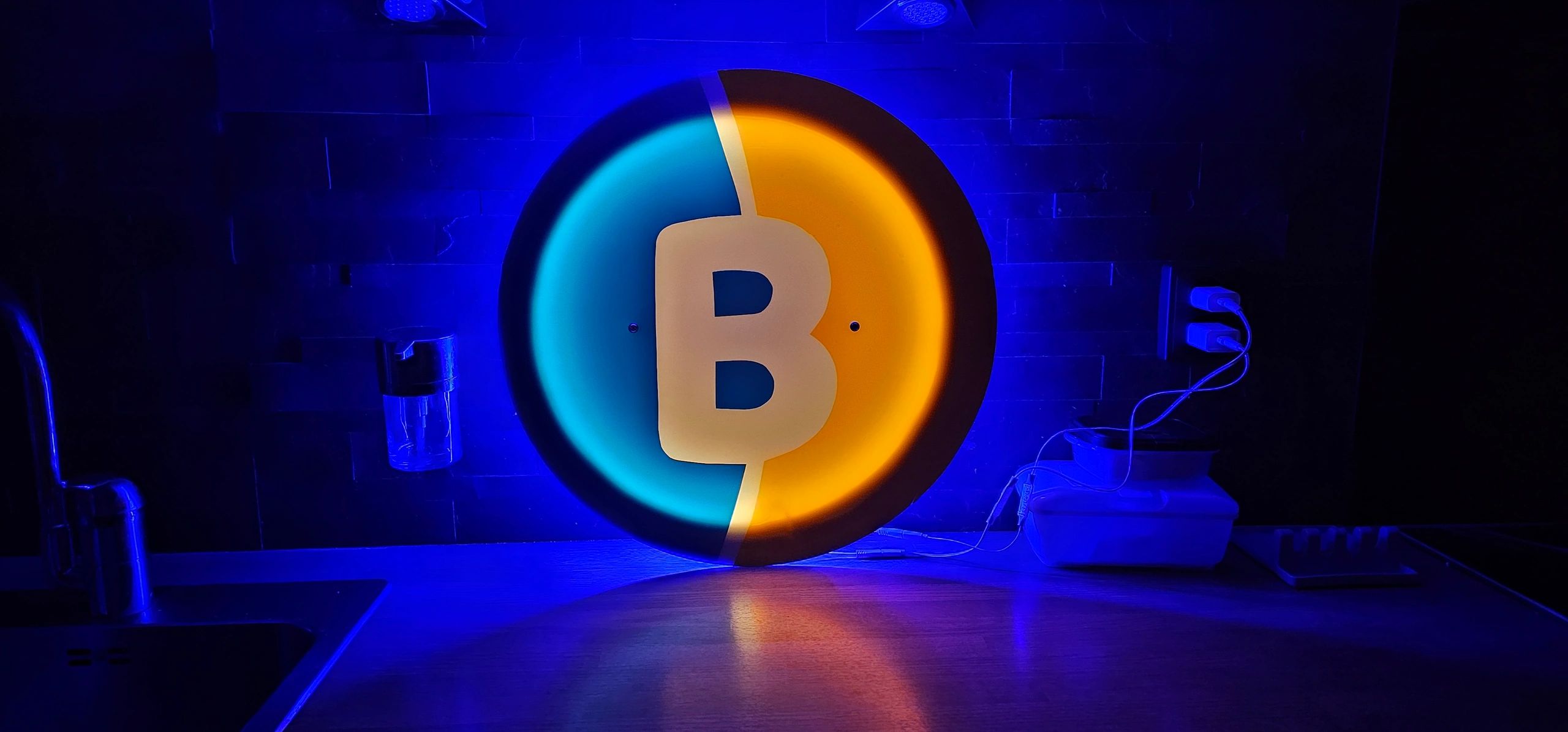 USB LED Streifen blau komplettes Set