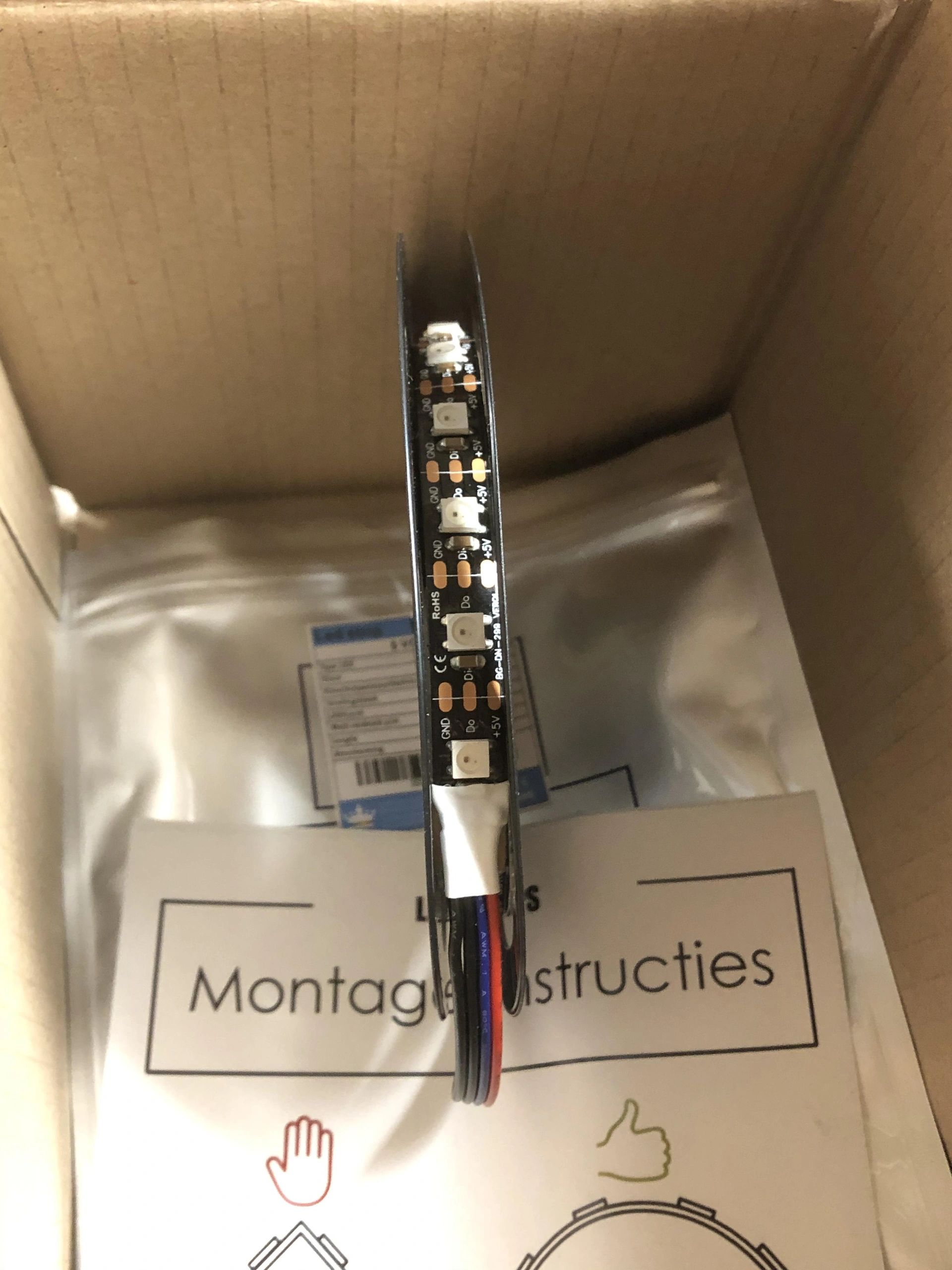 3 Meter WS2812b digitaler RGB LED Streifen Premium - Einzelner Streifen