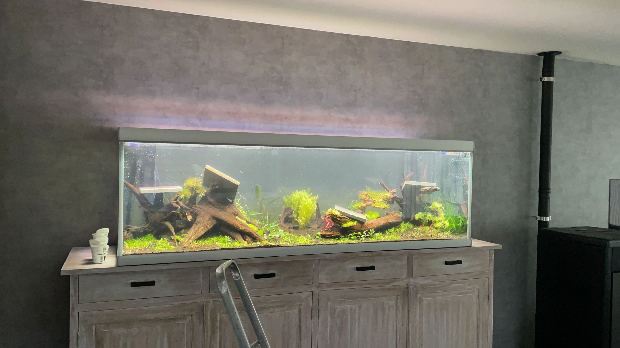 LED Streifen Profil breit Aufbau niedrig 2 Meter