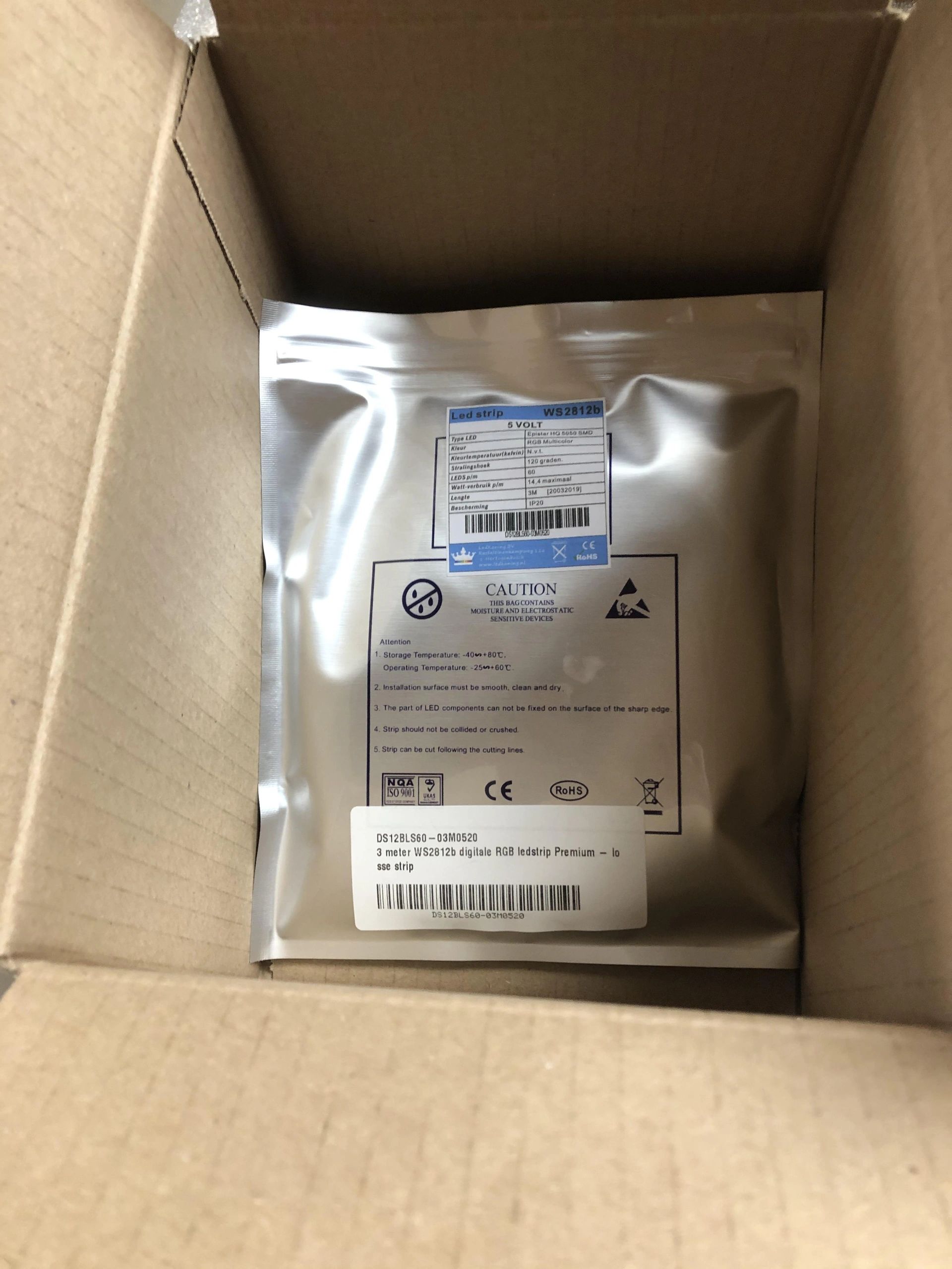 3 Meter WS2812b digitaler RGB LED Streifen Premium - Einzelner Streifen