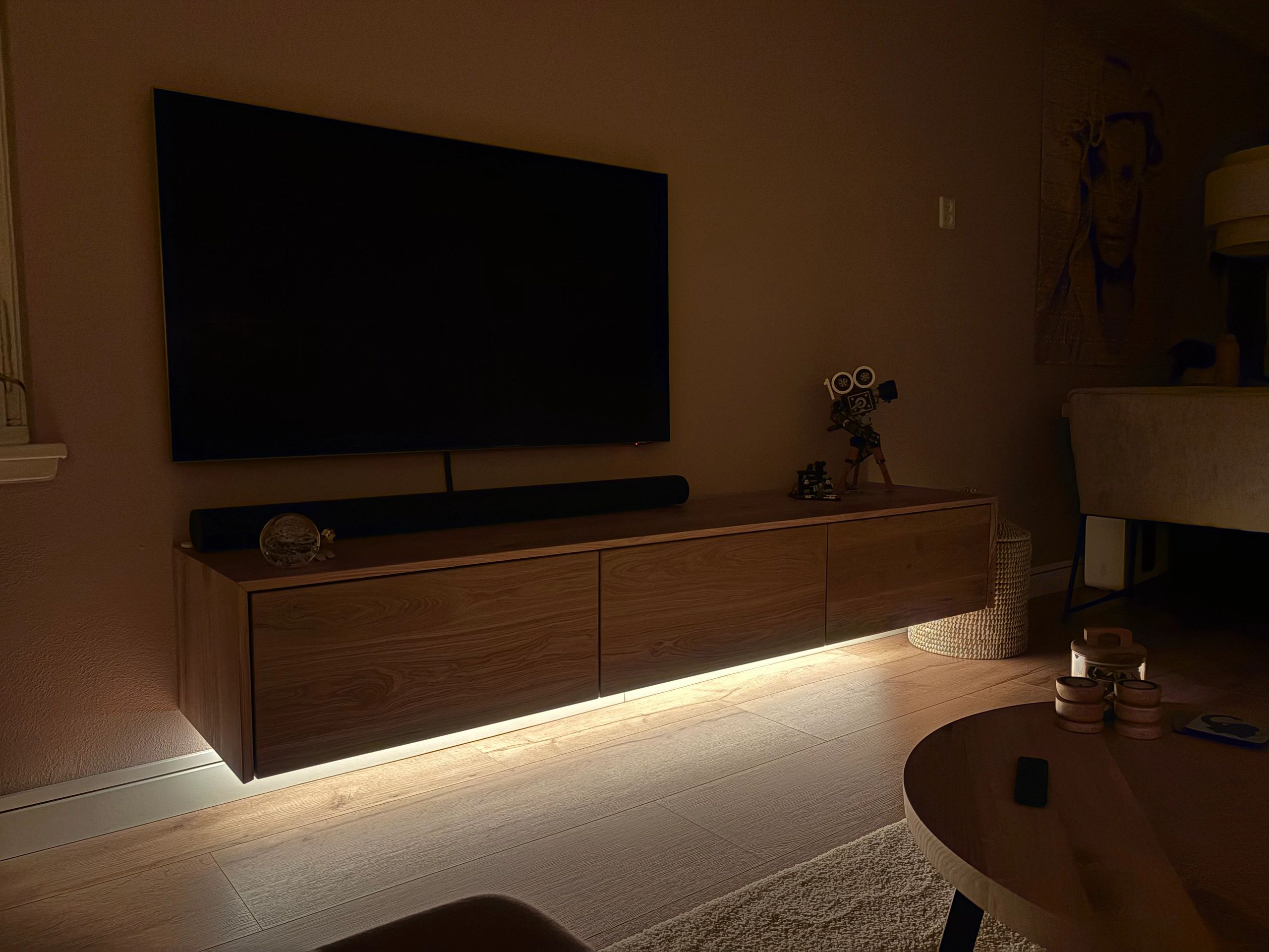 1 Meter warmweißer LED-Streifen COB mit 600 LEDs p/m - Komplettset