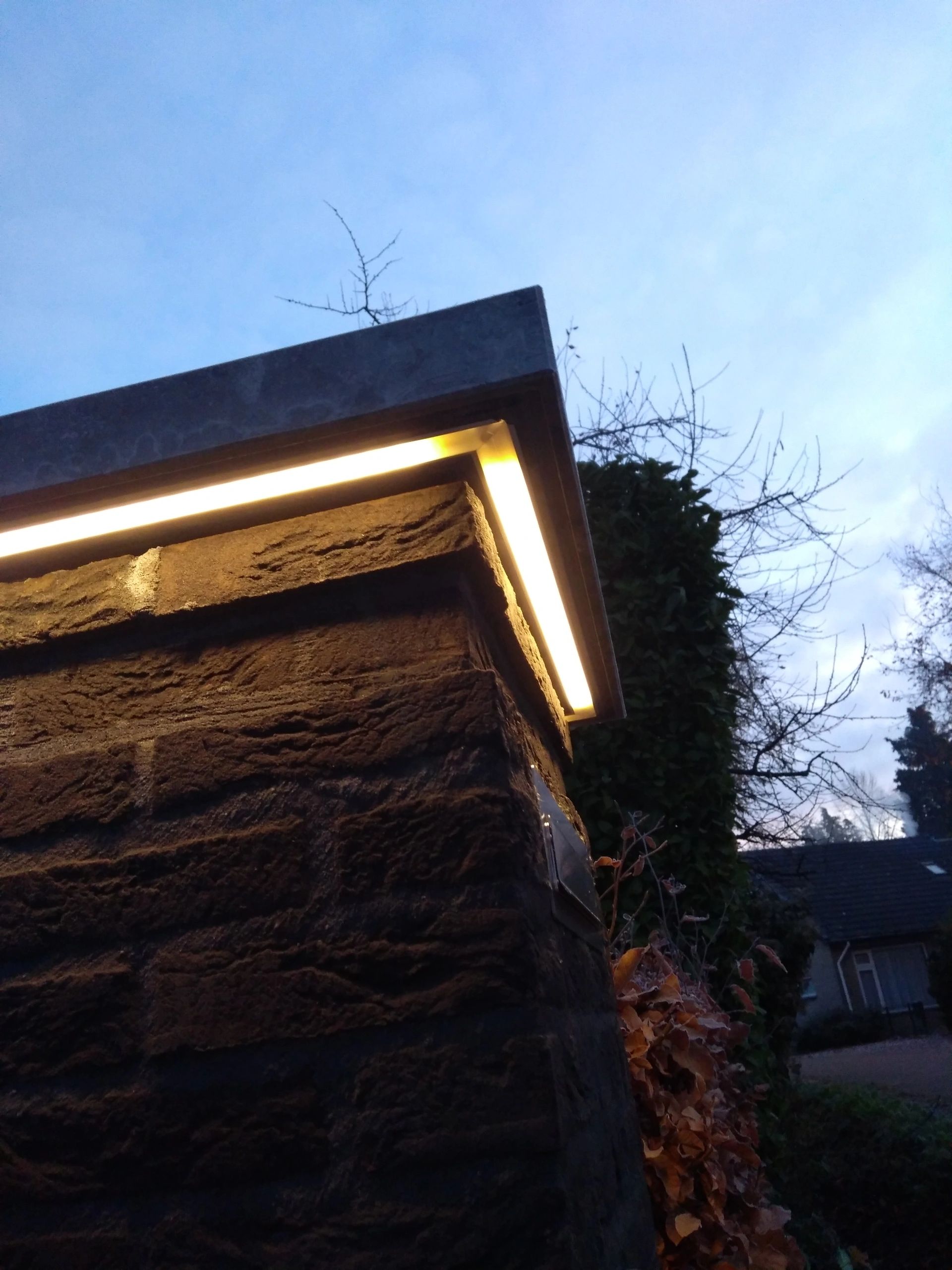 LED Streifen Profil breit Einbau niedrig 3 Meter