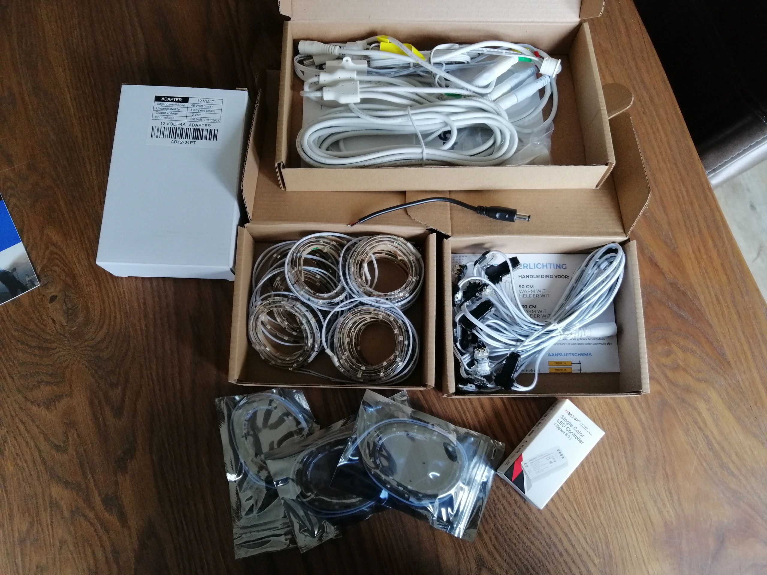 Treppenbeleuchtung LED Streifen  Warmweiß - komplettes Set 50 cm